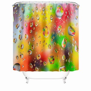 Color Raindrops Shower Curtains for Bathroom Waterproof Fabric Bath Curtain Durable Soft Stylish Bathroom Decor 72x72 Inch - 1 of 1