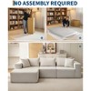GustoWave 108" Modular Cloud Sectional Couch with Chaise | Fluffy Compressed L Shaped Sofa for Living Room | Sofa Bed Design,Beige - 4 of 4