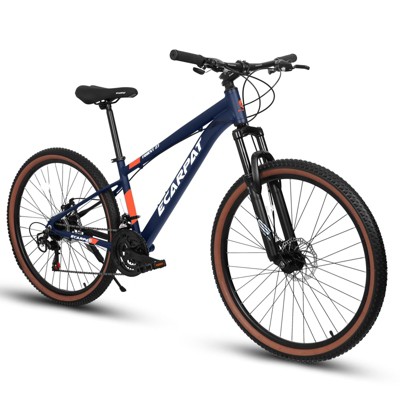 VisioGear 27 Inch Wheel Mountain Bike, 21-Speed Disc Brake Trigger Transmission, Unisex Mountain Bike, Blue, 71.5*27*39