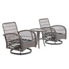 Sapphtopaz Outdoor Patio Furniture Set Rattan Chairs Leisure Patio Chairs with Cushions and Coffee Table for Backyard, Camping, Terrace - 3 of 4