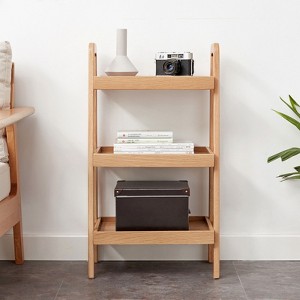 NicBex Storage Bench,3-Tier Beech Wood Shoe Rack for Entryway,Storage Organizer for Bathroom,Living Room,Bedroom,Hallway - 1 of 4