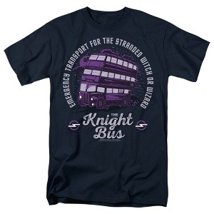 Harry Potter Magical Motors The Knight Bus Adult T-Shirt Navy - 1 of 4