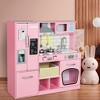 Joyfy Wooden Play Kitchen Set for Toddlers with Lights & Sounds, Fridge, Ice Maker, Cookware, Pretend Play Kitchen Toy for Kids, Gift for Ages 3+ - 3 of 4