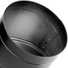 DuraVent DuraBlack 6 Inches Stainless Steel Single Wall Wood Burning Stove 45 Degree Elbow Pipe Connector to Vent Smoke and Exhaust, Black - 2 of 4