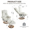 Manual Swivel Recliner Chair with Ottoman, Chenille Lounge Chair with 5-Point Massage, Seat Heating, Remote Control for Living Room - Koiai - 4 of 4