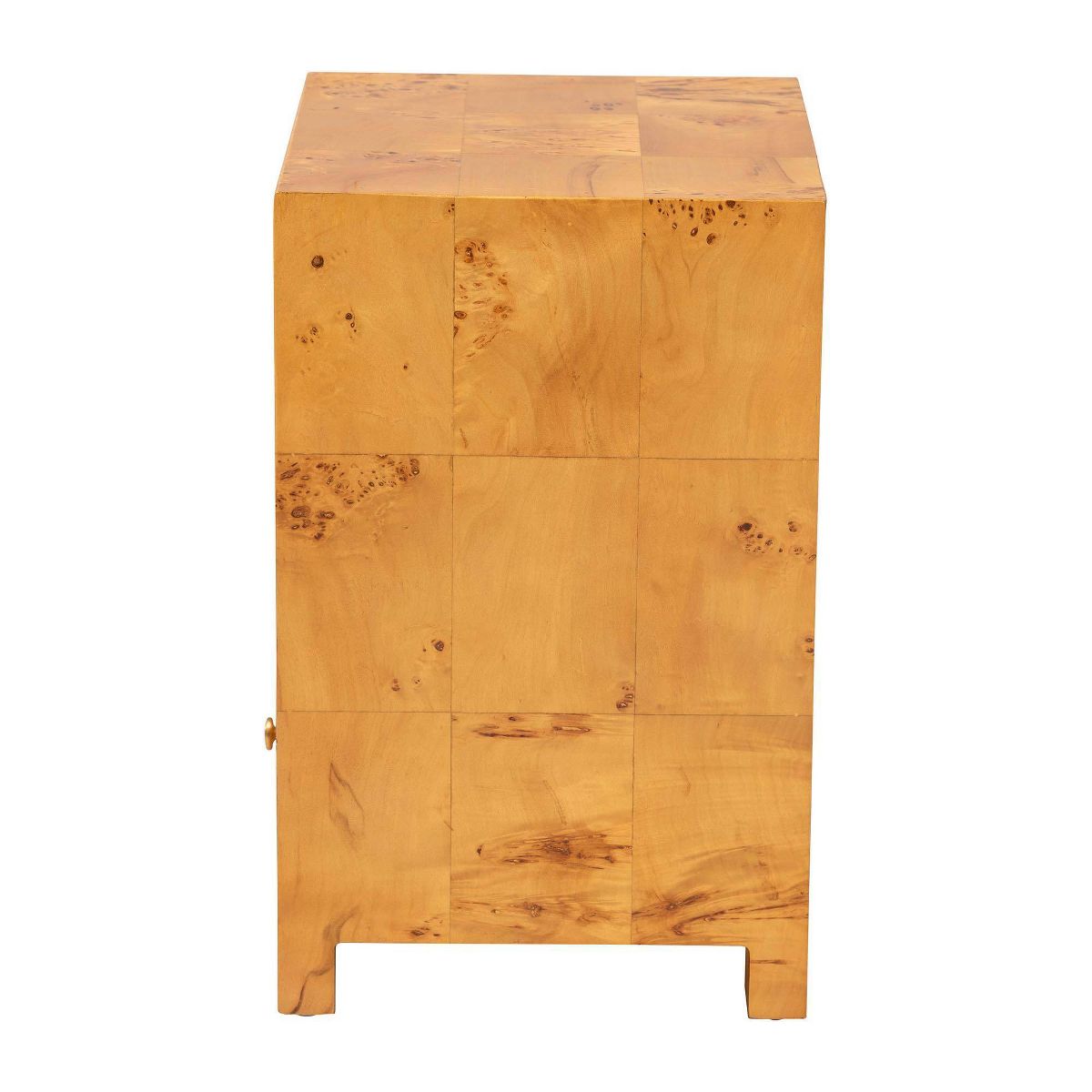 bali & pari Camira Wood 1 Drawer Nightstand Light Mappa Burl - thumbnail 7