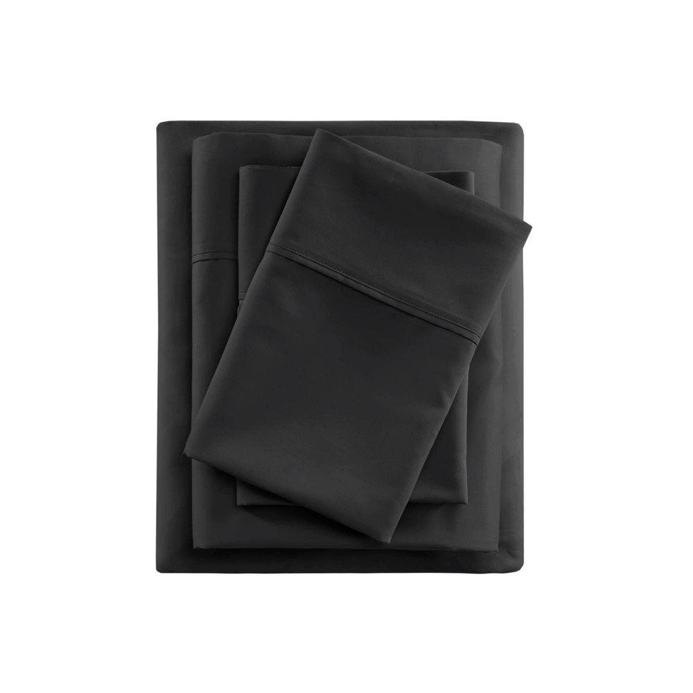Beautyrest Full 600 Thread Count 4pc Cooling Cotton Blend Sheet Set Black