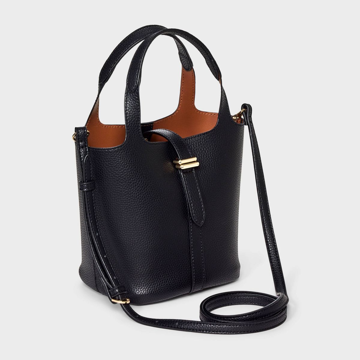 Mini Tulip Tote Handbag with Crossbody Strap - A New Day™ - thumbnail 3