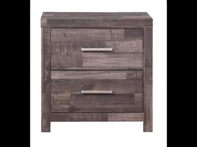 Juniper Dark Cherry 2-Drawer Modern Nightstand