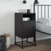 vidaXL Bedside Cabinet Nightstand Side End Table Home Bedroom Furniture Steel - 3 of 4