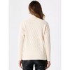 Allegra K Women's Long Sleeve Ribbed Stretch Winter Pullover Outwear High Neck Sweater - 3 of 4