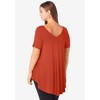 Roaman's Women's Plus Size Ultra Drape V Neck Swing Tunic - 3 of 4