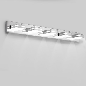VYNXARIA Chrome Wall Lights, Modern 5-Light Vanity Fixture with Sleek Design - 1 of 4