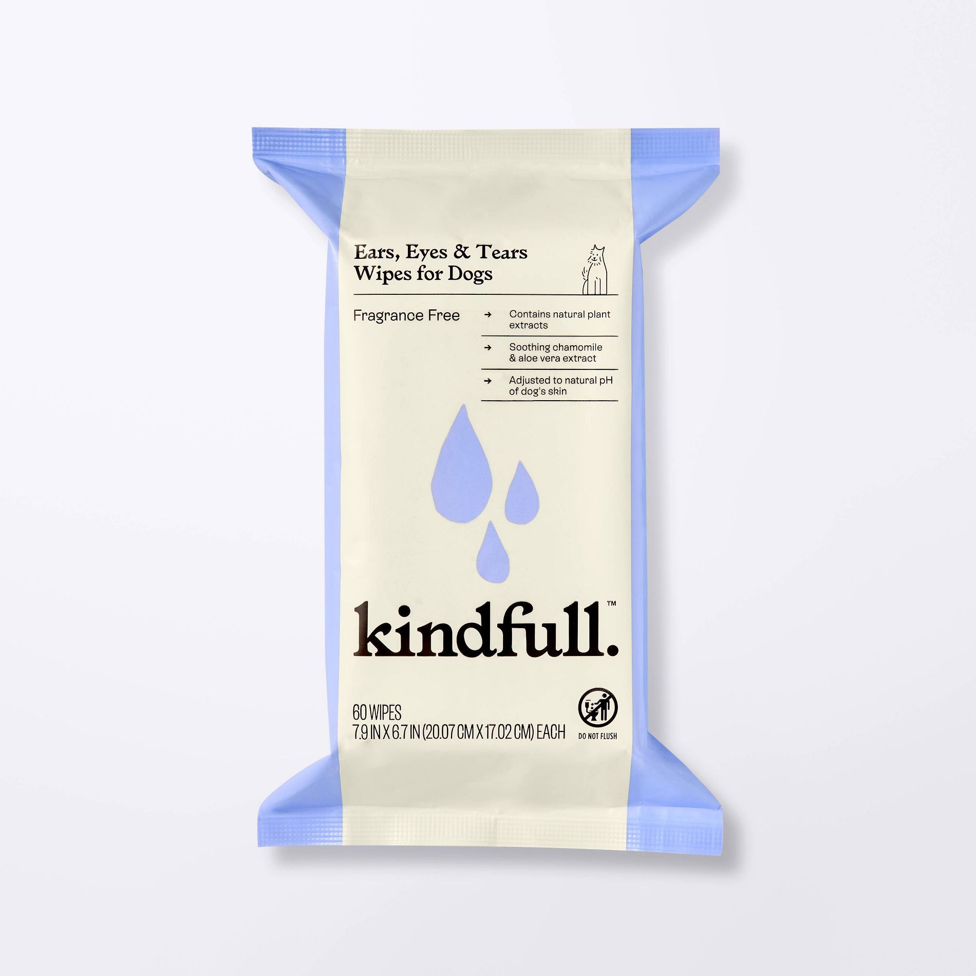 Ears, Eyes and Tears Dog Wipes - 60ct - Kindfull™