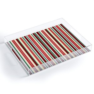 Lisa Argyropoulos Holiday Traditions Stripe Acrylic Tray - Deny Designs - 1 of 4