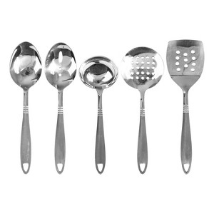 Lexi Home 5-Piece Stainless Steel Classic Mini Kitchen Utensil Set - 1 of 4