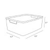 (3 pack) Curver Jute Medium Grey Plastic Storage Basket - 3 of 4