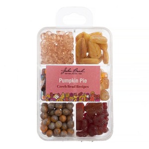 John Bead Recipe Box Mixed Glass Beads Pumpkin Pie, 110g - 1 of 4