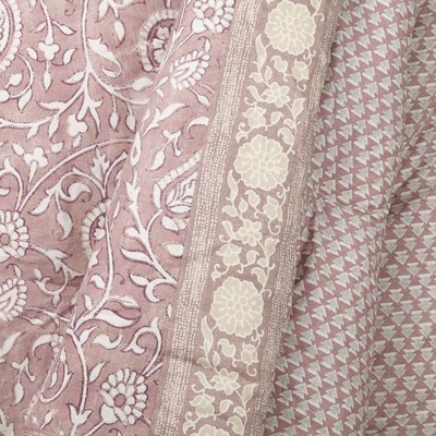 Indigo Bazaar 5pc Queen Socorro Comforter & Sham Bedding Set Light Purple/Ivory: Embroidered, Machine Washable — фото 5