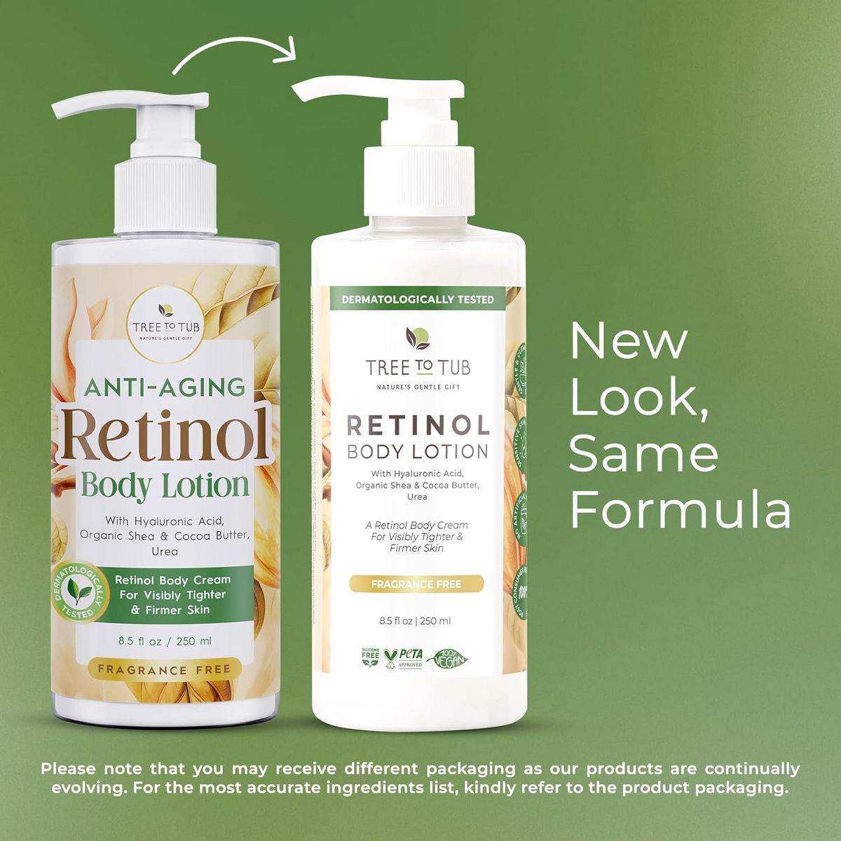 Tree To Tub Retinol Body Lotion - Hydrating Retinol Body Cream, Retinol Firming Cream w/ Hyaluronic Acid & Shea Butter, Body Lotion for Crepey Skin - thumbnail 8