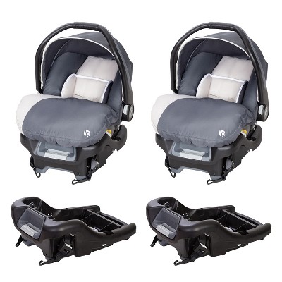 Baby Trend Ally Adjustable 35 Pound Infant Baby Car Seat and Ally 35 Versatile Ultra Safe 4 Position Infant Car Seat Bases, Gray Magnolia (2 Pack)