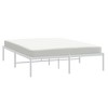 vidaXL Metal Bed Frame White 59.1 in.x78.7 in. - 3 of 4