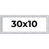 PosterPalooza | Panoramic Classic Silver Picture Frame - UV Acrylic, Foam Board Backing, Hanging Hardware - 2 of 4