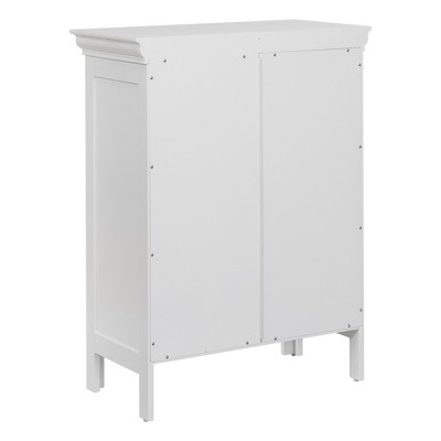 White Two-Door Cabinet with Adjustable Shelving