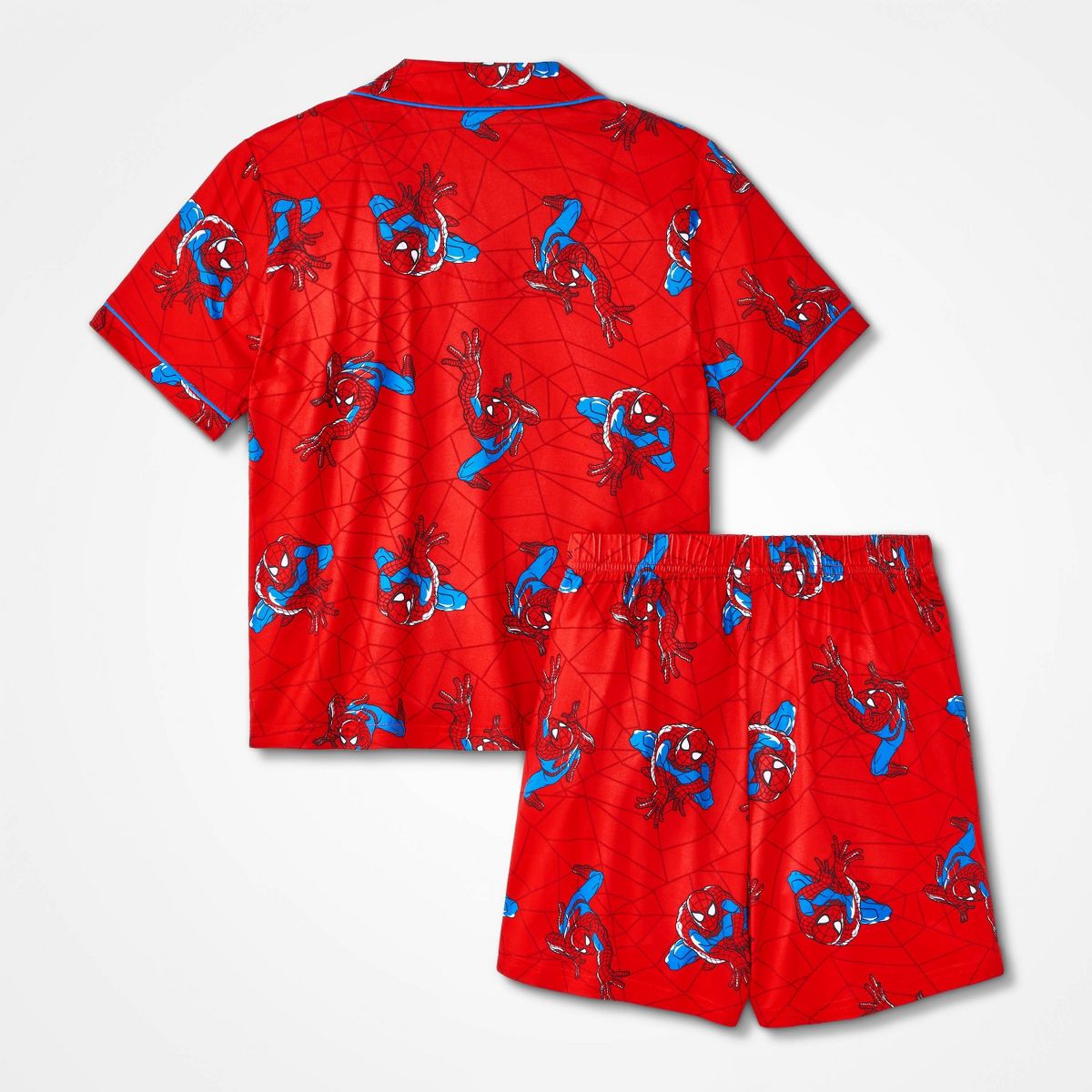 Boys' 2pc Spider-Man Button-Down Pajama Set - Red - thumbnail 2