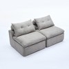 TIRAMISUBEST 39 inch Compression Sofa 2/4/6 Seats Chenille Foldable Floor Bed Fixed Frame Single Seater Boneless Modular Living Room Bedroom - 3 of 4