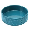 Park Life Designs 2c Classic Water and Food Dog Bowl - Aqua Blue - 2 of 4