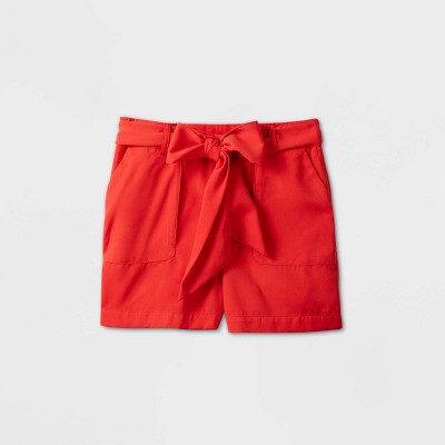 womens tie waist shorts
