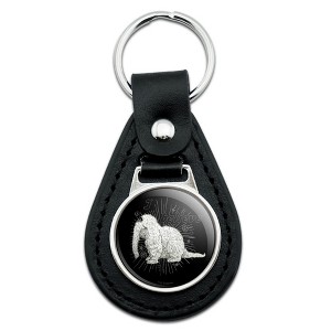 Sesame Street I Believe Black Leather Keychain - 1 of 4