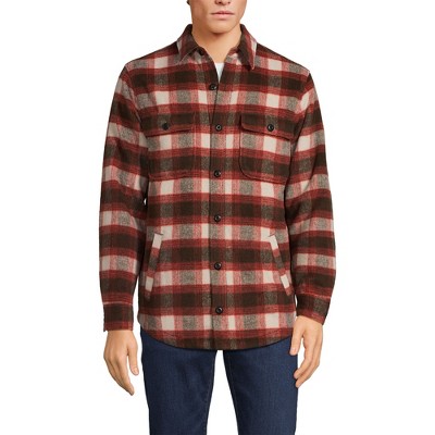 Lands' End Men's Super Brushed Shirt Jacket