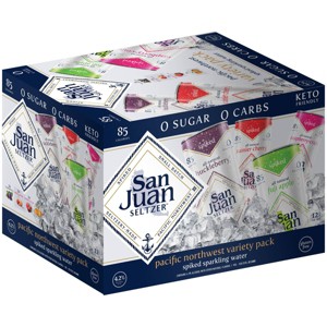 San Juan Spiked Sparkling Water PNW Variety Pack - 12pk/12 fl oz Slim Cans - 1 of 1