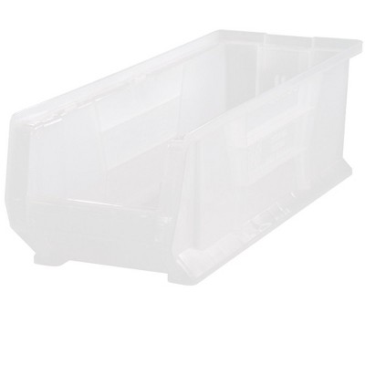 Quantum Storage Systems Hulk 24" Container, 23-7/8"L X 8-1/4"W X 7"H, Stackable, Polypropylene, Clear, Made In Usa