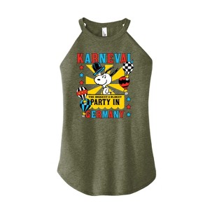 Women's - Peanuts - Karneval Biggest Oldest Party Germany Graphic High Neck Tank - 1 of 4