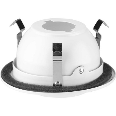 4" White Steel LED Recessed Eyeball Trim
