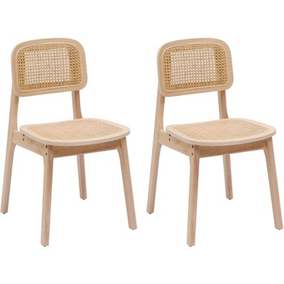 Nordlys Set of 2 Solid Wood Dining Chairs Exotic Boho Dining Room