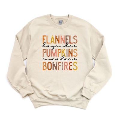 Simply Sage Market Women's Graphic Sweatshirt Flannels Hayrides Pumpkins
