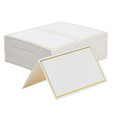 Best Paper Greetings 100 Pack Small Tent Table Seating Cards for Restaurants and Banquets, 3.5 x 2 In