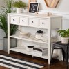 48" Farmhouse Solid Wood 2 Drawer Buffet White - Saracina Home: Pine Sideboard, Kitchen Storage Cabinet - 2 of 4