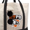University of Texas of the Permian Basin Falcons Primary Logo Canvas Tote Bag With External Pocket, Reusable Shoulder Bag for Shopping, School, Beach, - 2 of 4