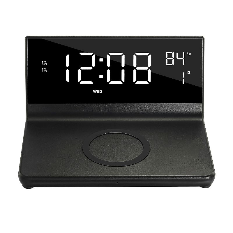 Supersonic® Dual Alarm Clock with 2-in-1 Wireless Charging, 5 of 11