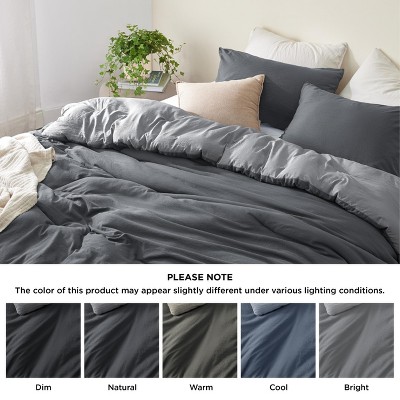 Bedsure Full Size Comforter Set, Reversible Grey Soft Prewashed Bedding for All Seasons, 3 Pieces Warm Down Alternative Bed Set, 1 Lightweight Comforter (82"x — фото 7