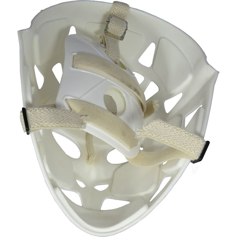 MyLec Pro Goalie Mask, Youth Hockey Mask, High-Impact Plastic,  Ventilation Holes & Adjustable Elastic Straps, Secure Fit, (White, Large), 2 of 3