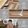 Braided Print Area Rug - Non-Slip Rustic Carpet for Living Room, Bedroom, Nursery - Aesthetic Distressed Accent Mat - 3 of 4