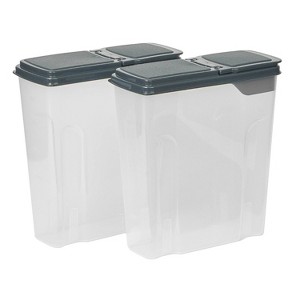 LunaLulinlk Two-Pack Cereal Boxes, Plastic, 24 Cups - Dark Gray - 1 of 4