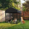 Extra Large Welded Wire Dog Kennel Anti-rust Metal Pet Playpen Outdoor Anti-UV Heavy Duty Dog Crate House Waterproof - 3 of 4