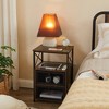 VECELO 1/2 Pcs Nightstands with USB Ports and Outlets, Modern Bedside End Tables Night Stands with Drawer and Storage Shelf - 2 of 4